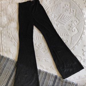 I.AM.GIA Black Velvet Pants With Silver Studs